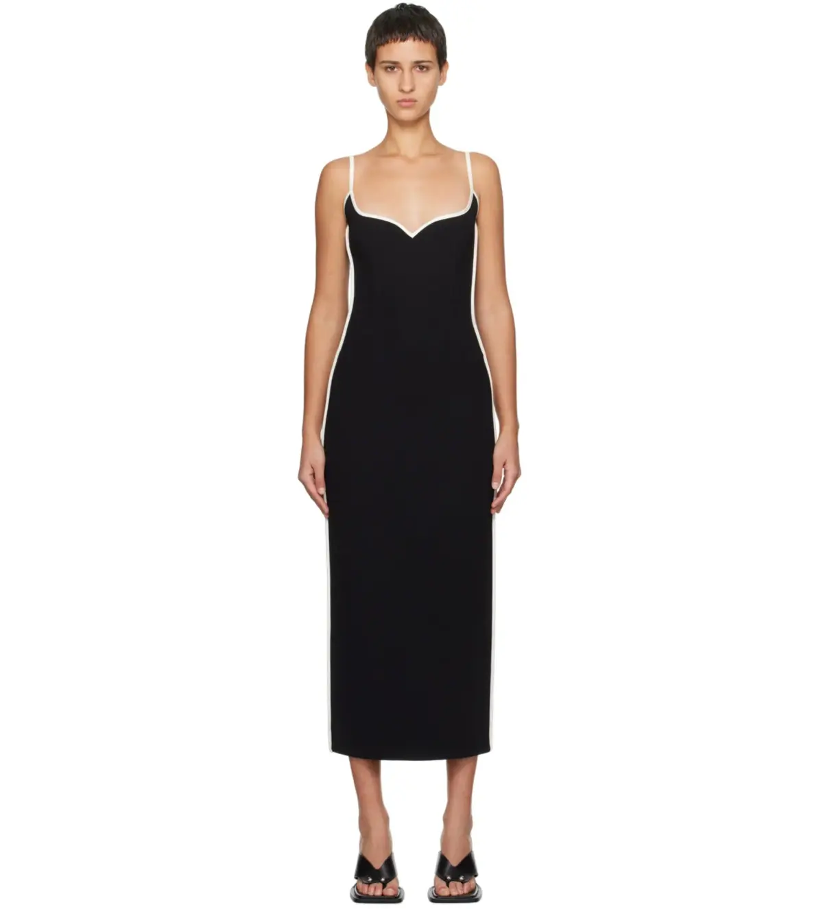 Paris Georgia Heart Midi Dress in  Black and White Size L/ AU 12 - Image 1