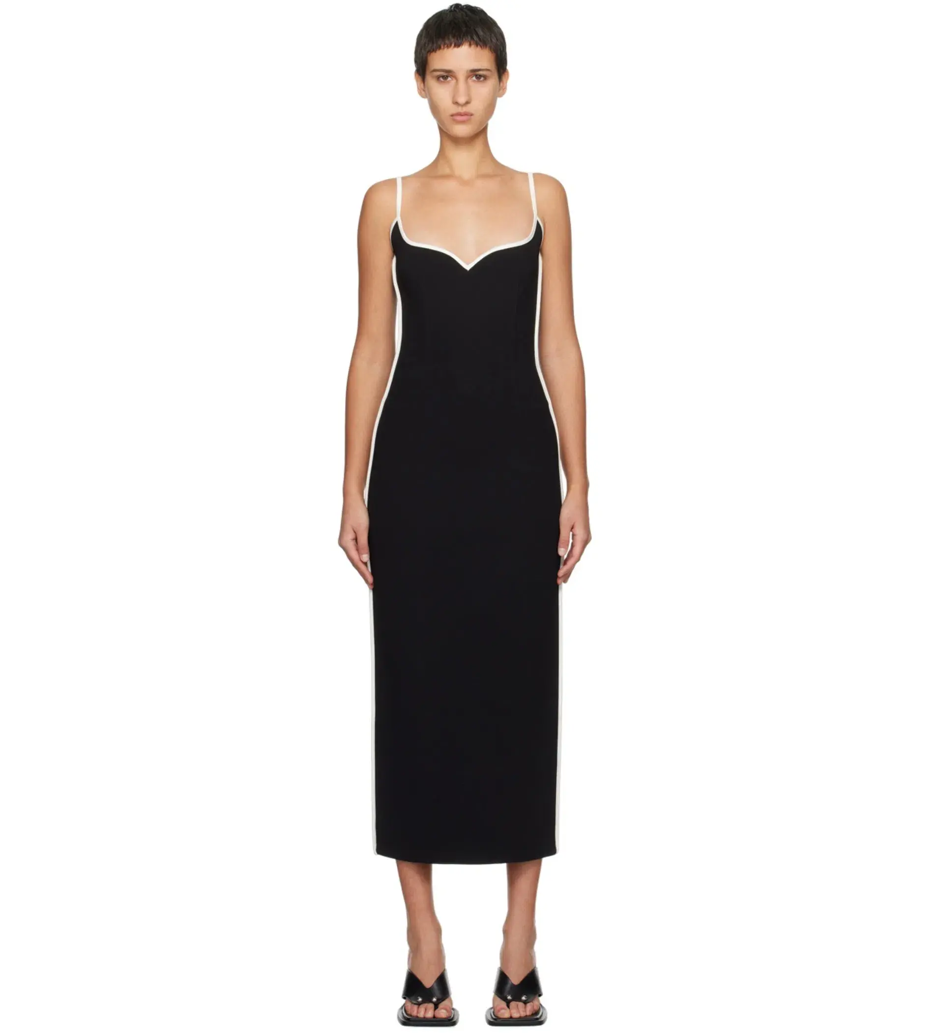 Paris Georgia Heart Midi Dress in  Black and White Size L/ AU 12 - Image 1