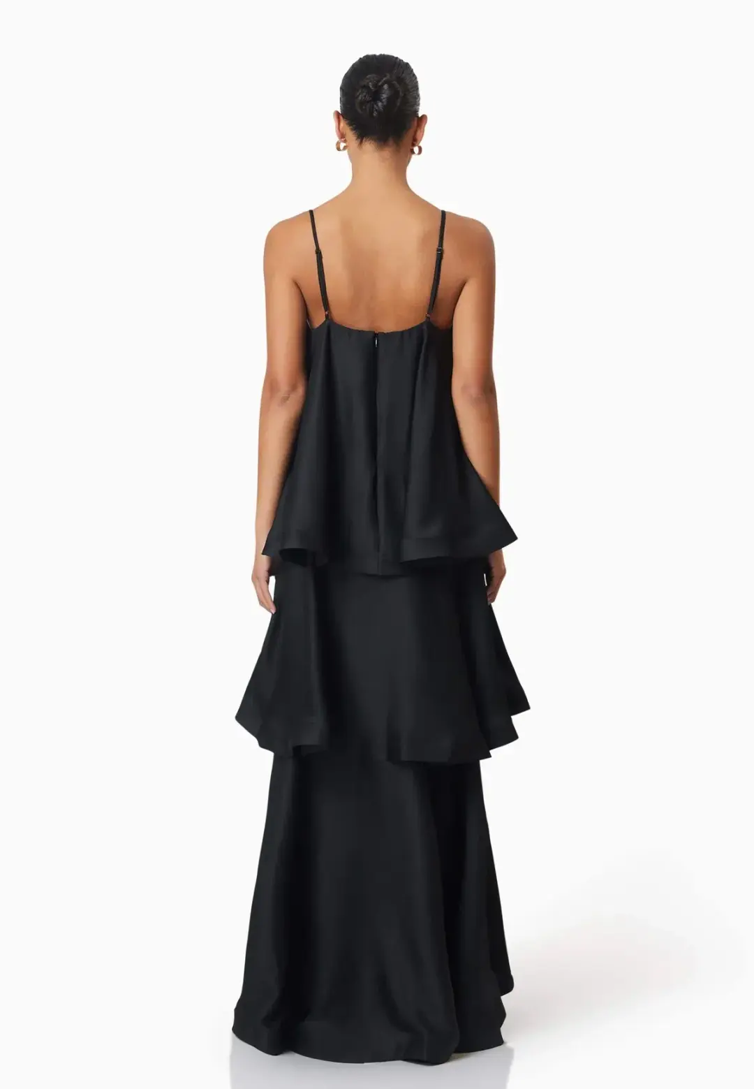 Elliatt Tilly Tiered Maxi Dress Black Size XS / AU 6 for rent on The Volte - main image