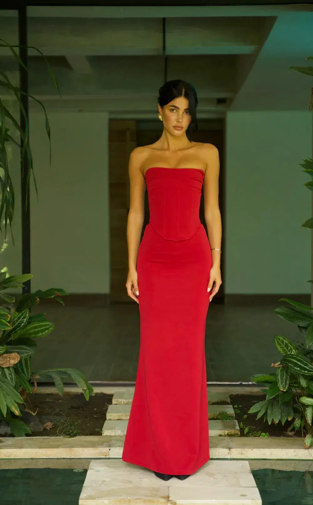 HNTR The Label Louie Gown Dress Wine Size AU 8 for rent on The Volte - main image
