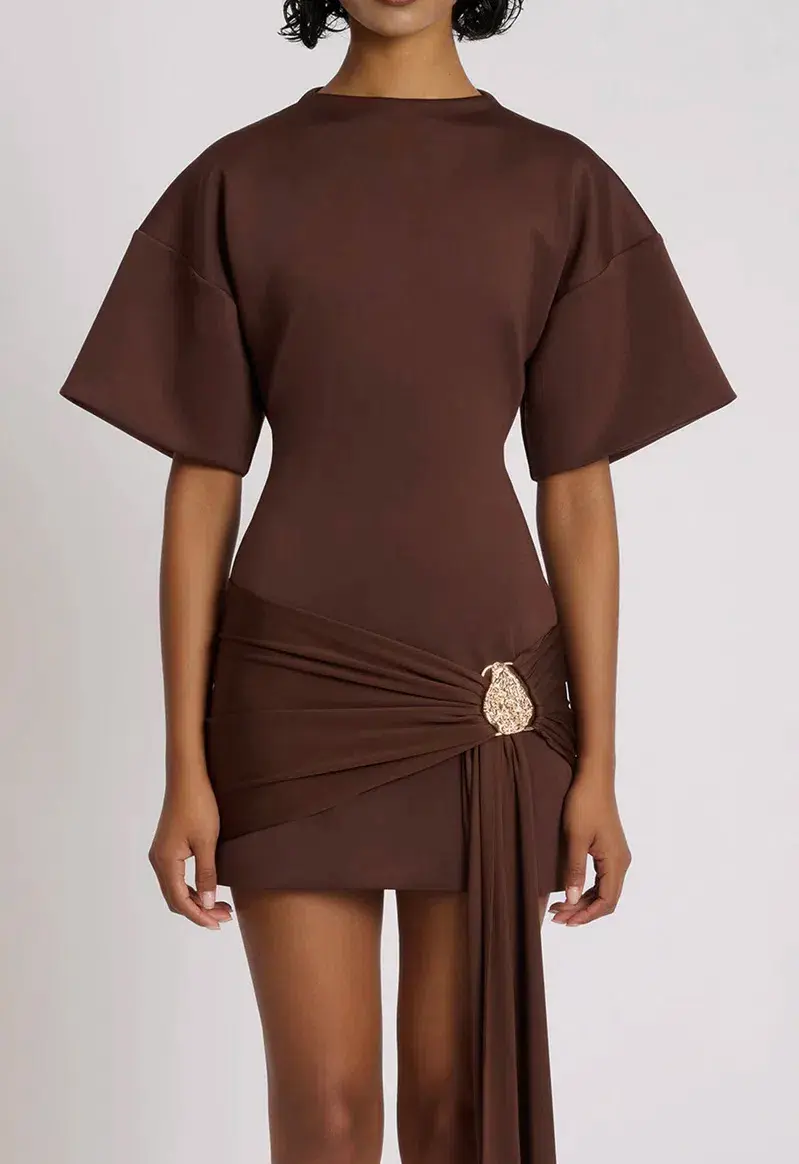 Eliya The Label MAXINE DRESS | CHOCOLATE Size 8 - Image 3