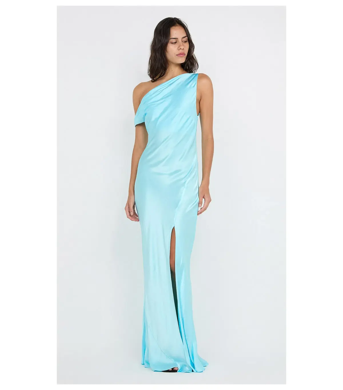 Bec & Bridge Sol Asym Maxi Dress in Turquoise Size AU 8 - Image 2
