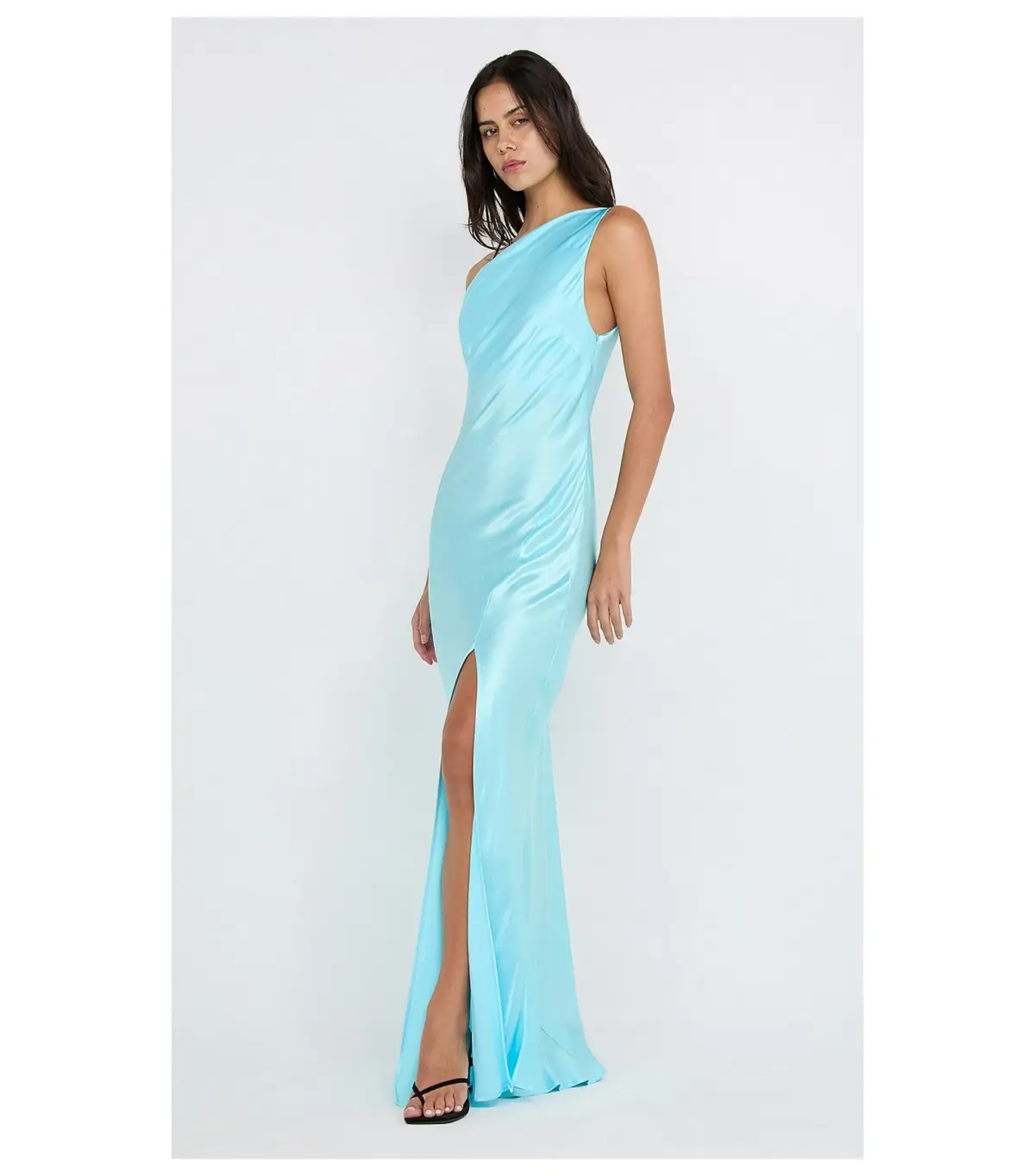 Bec & Bridge Sol Asym Maxi Dress in Turquoise Size AU 8 - Image 3