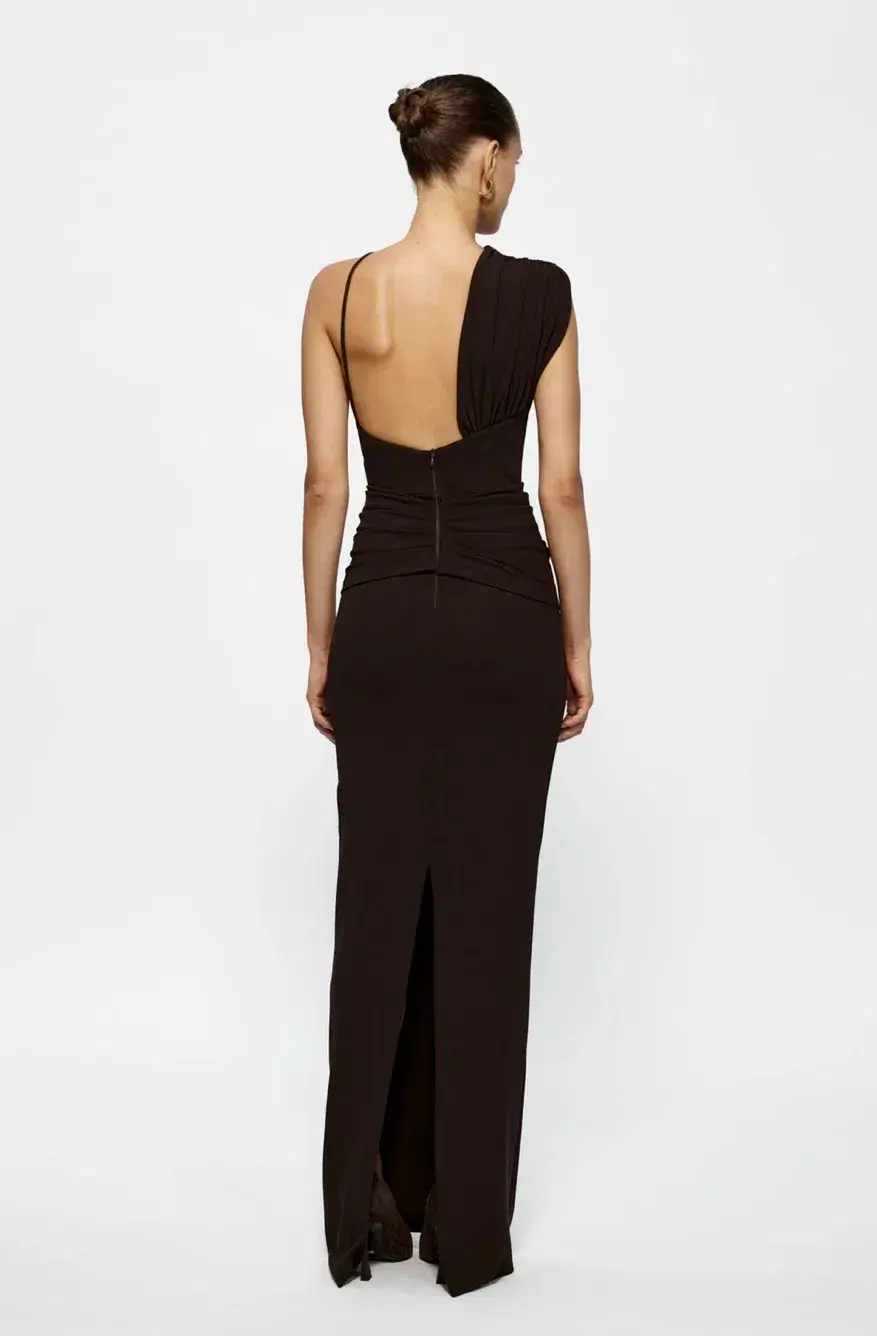 Effie Kats Greer Gown in Coffee Size 8 - Image 3