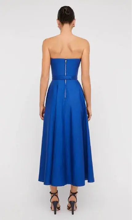 Scanlan Theodore Parachute Bustier Dress in Sapphire Size AU8 - Image 5