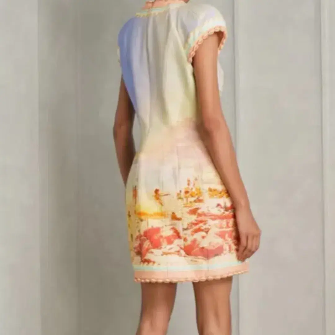Zimmermann Coaster Structured Mini Dress Poster Print Size 2 / AU 12 - Image 5