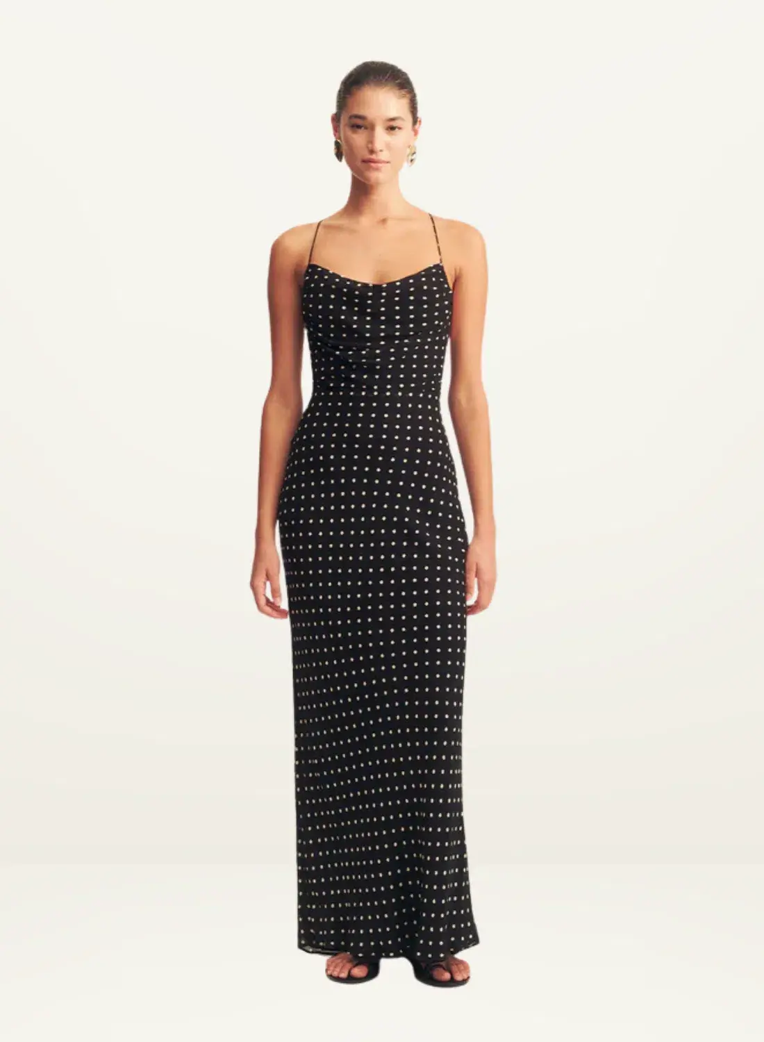 Shona Joy Houston Lace Back Maxi Dress Black Size 10 - Image 1