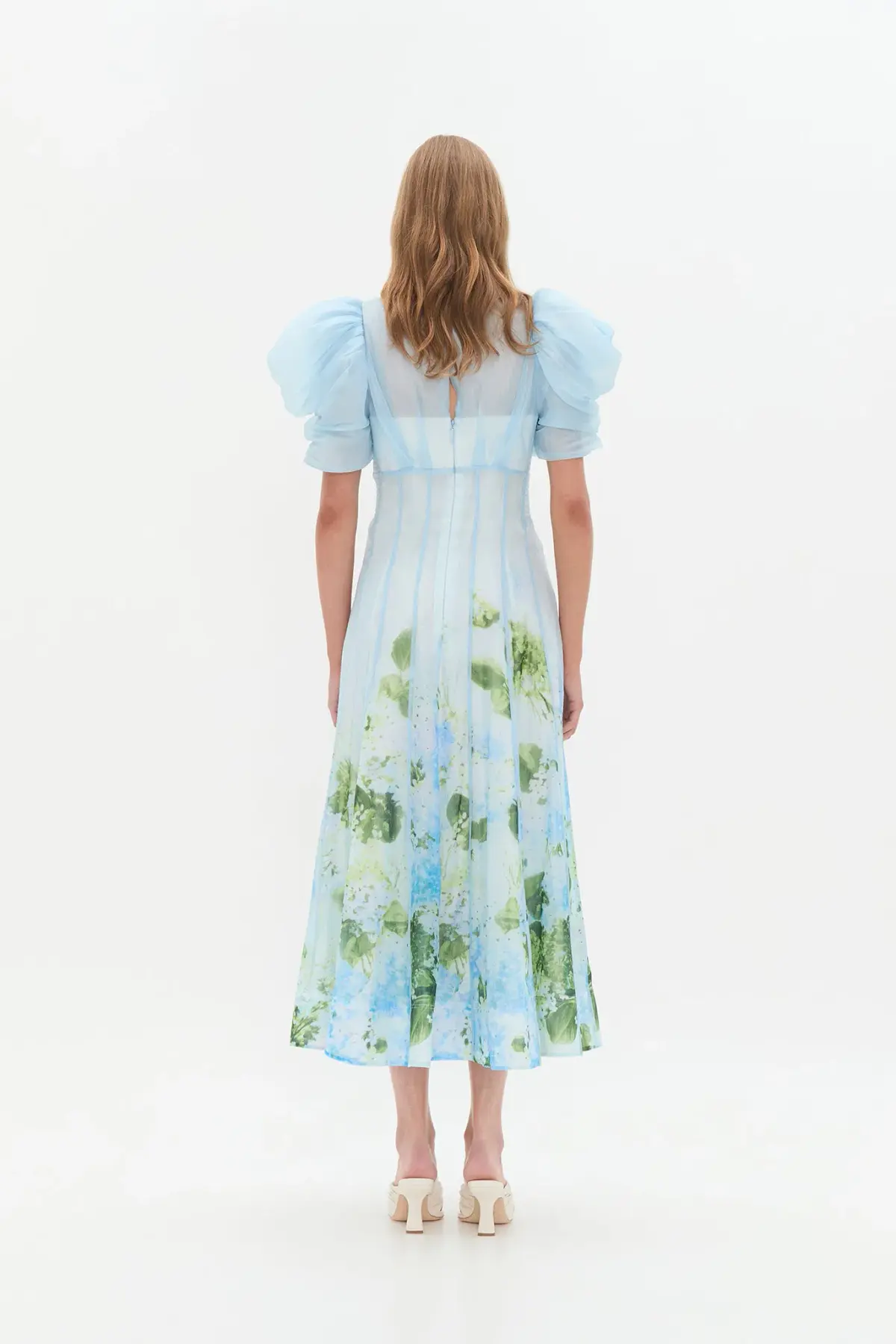 Aje Clementine Midi Dress Blue Size 8 - Image 4