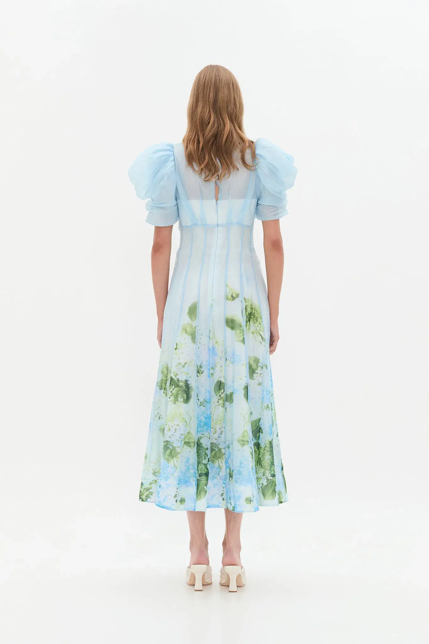 Aje Clementine Midi Dress Blue Size 8 - Image 4