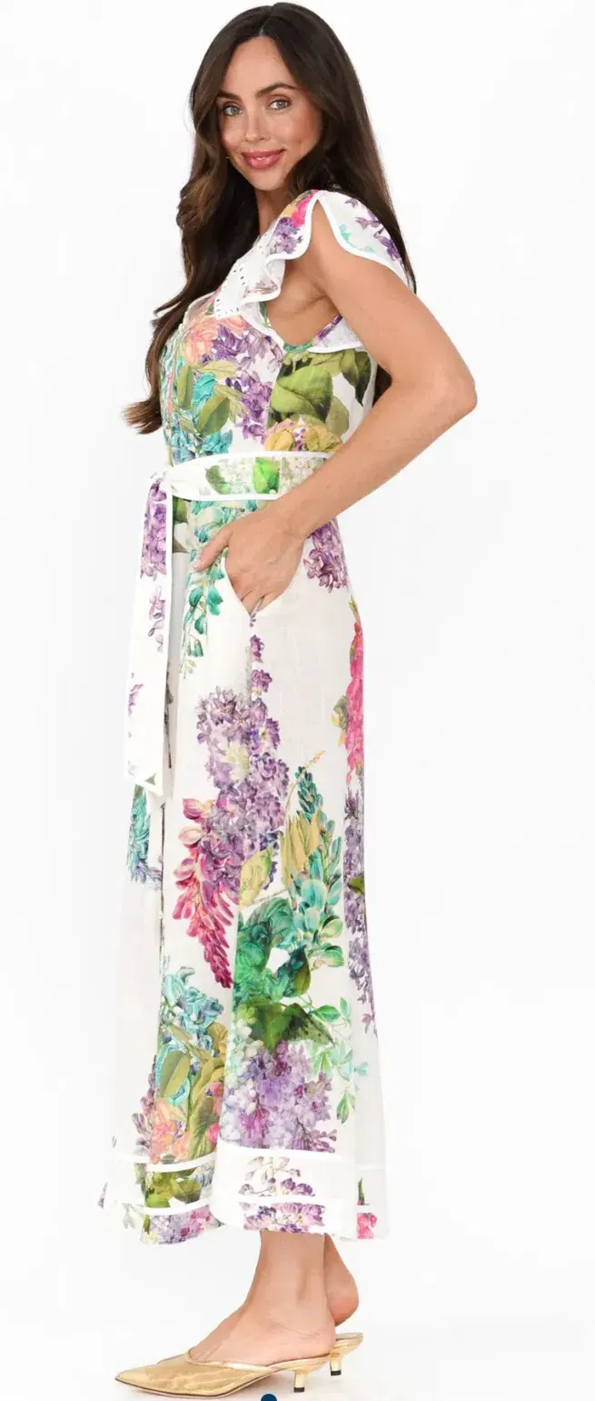 Once Was Cristina Wisteria Alba Dress Size AU 12 - Image 3