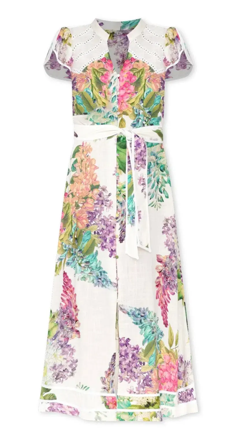 Once Was Cristina Wisteria Alba Dress Size AU 12 - Image 4