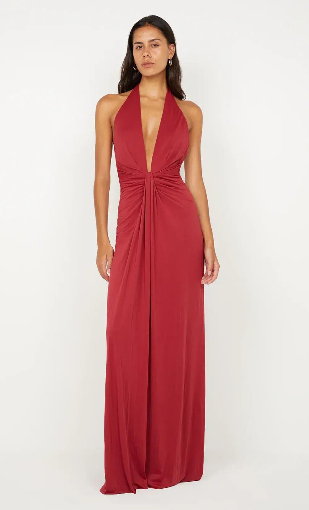 Bec & Bridge Susie Plunge Maxi Dress in Cherry Size 6 - Image 1