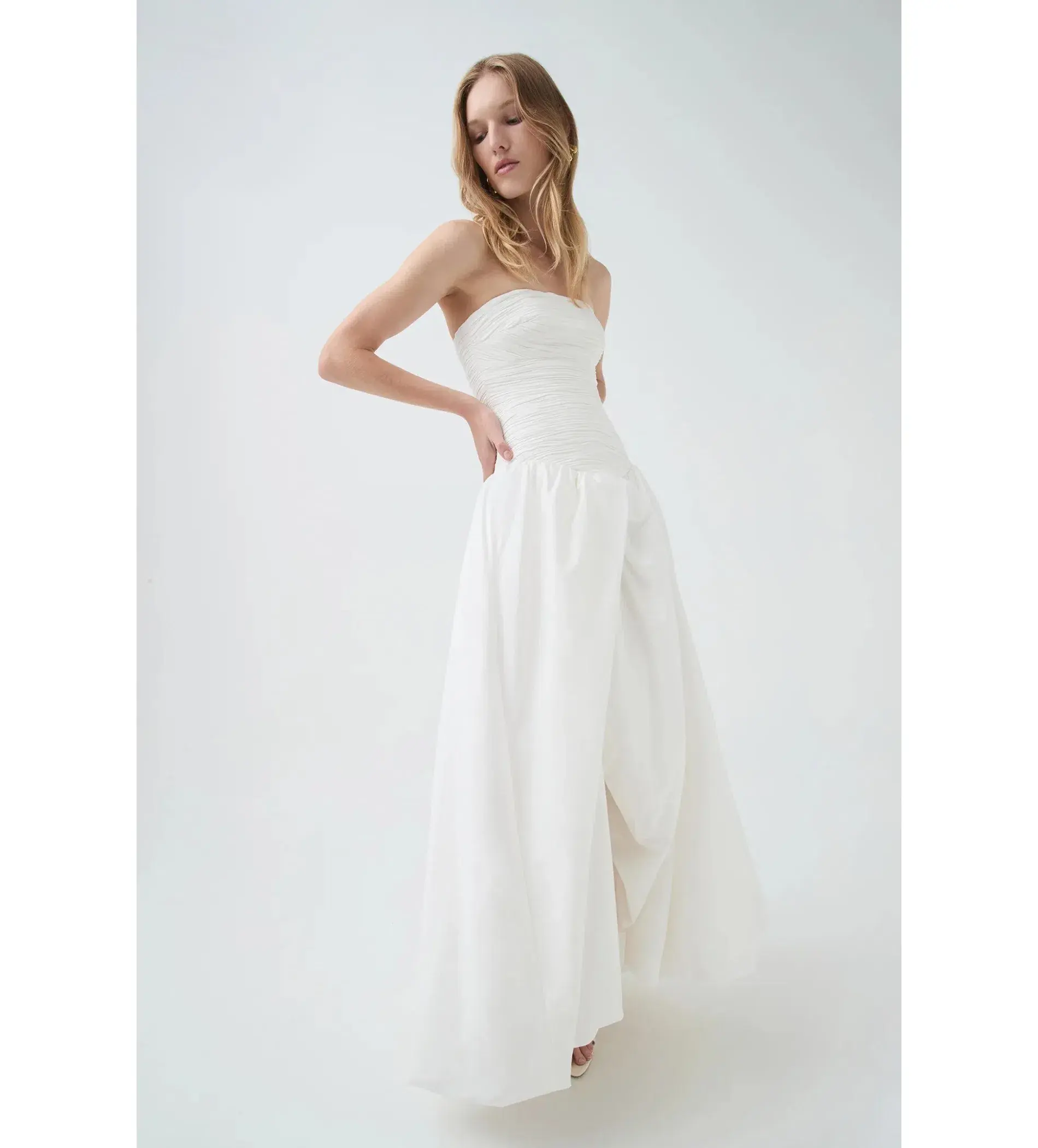 Aje Violette Bubble Hem Maxi Dress Ivory Size AU 8 - Image 3