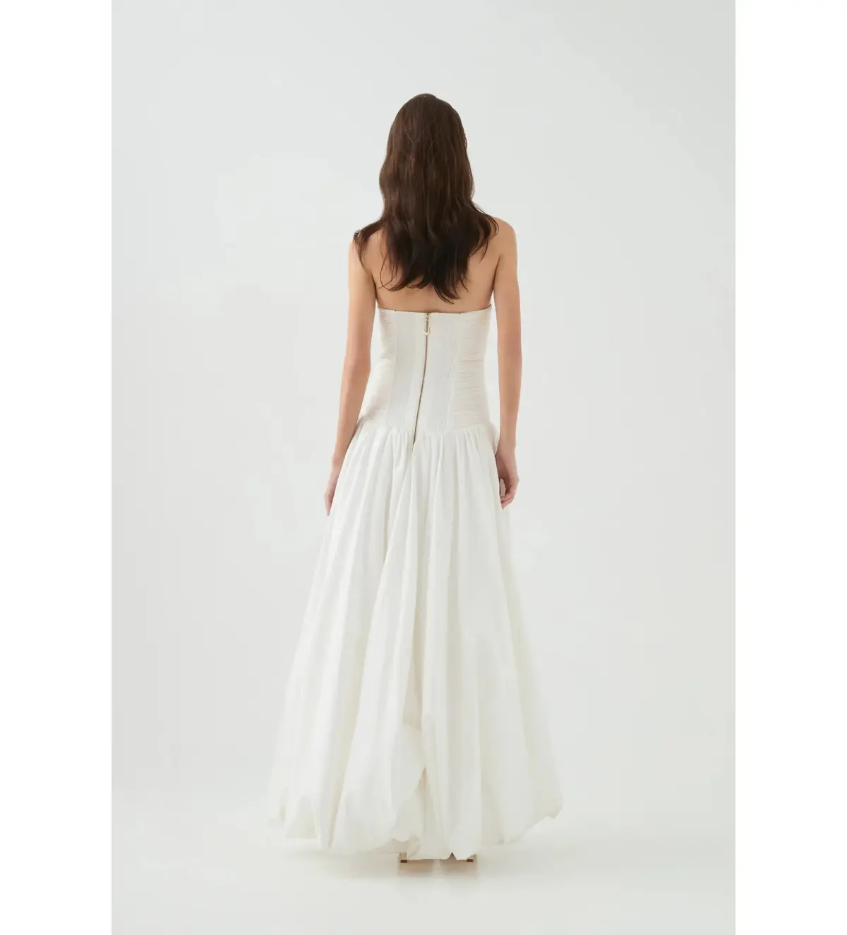 Aje Violette Bubble Hem Maxi Dress Ivory Size AU 8 - Image 4