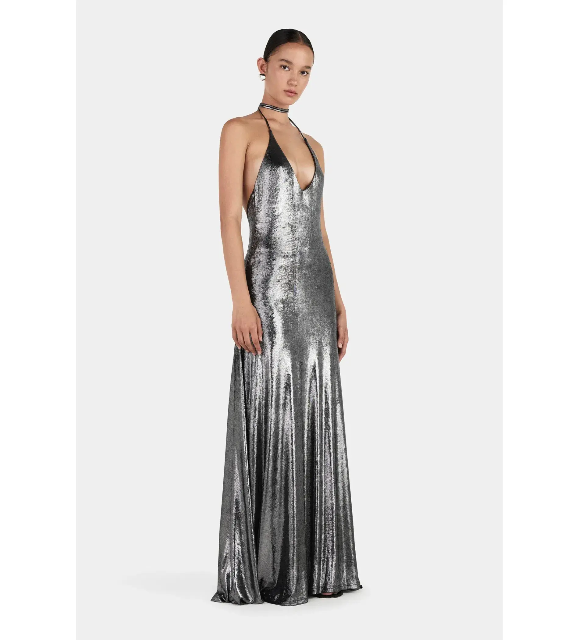 Hansen and Gretel Kitty Slip Maxi Dress Mercury Size L AU 12 - Image 2