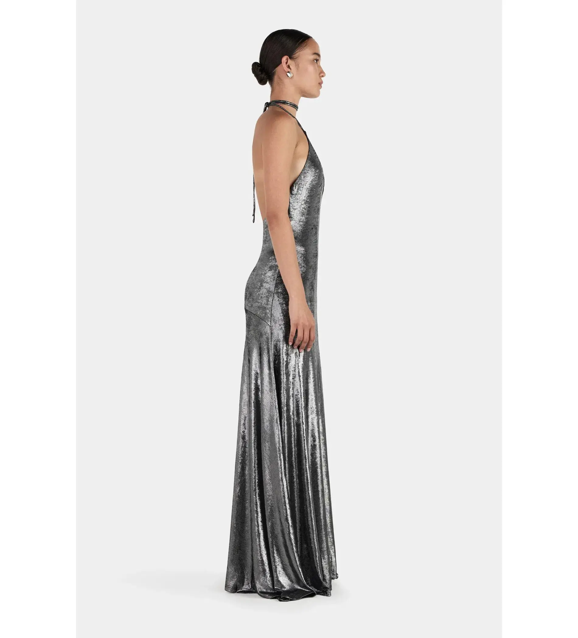 Hansen and Gretel Kitty Slip Maxi Dress Mercury Size L AU 12 - Image 4