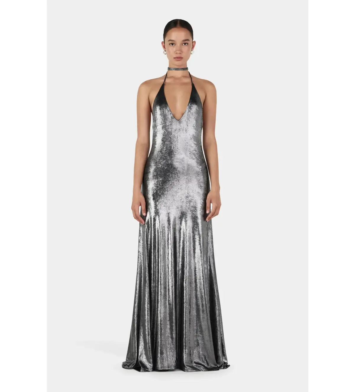 Hansen and Gretel Kitty Slip Maxi Dress Mercury Size L AU 12 - Image 1