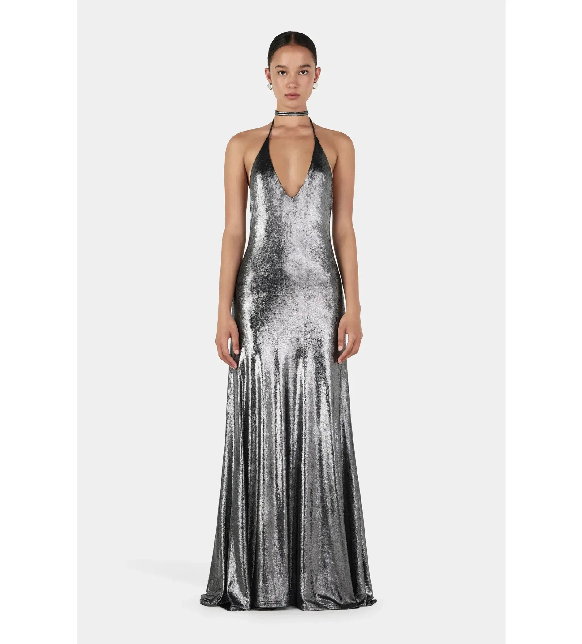 Hansen and Gretel Kitty Slip Maxi Dress Mercury Size L AU 12 - Image 1