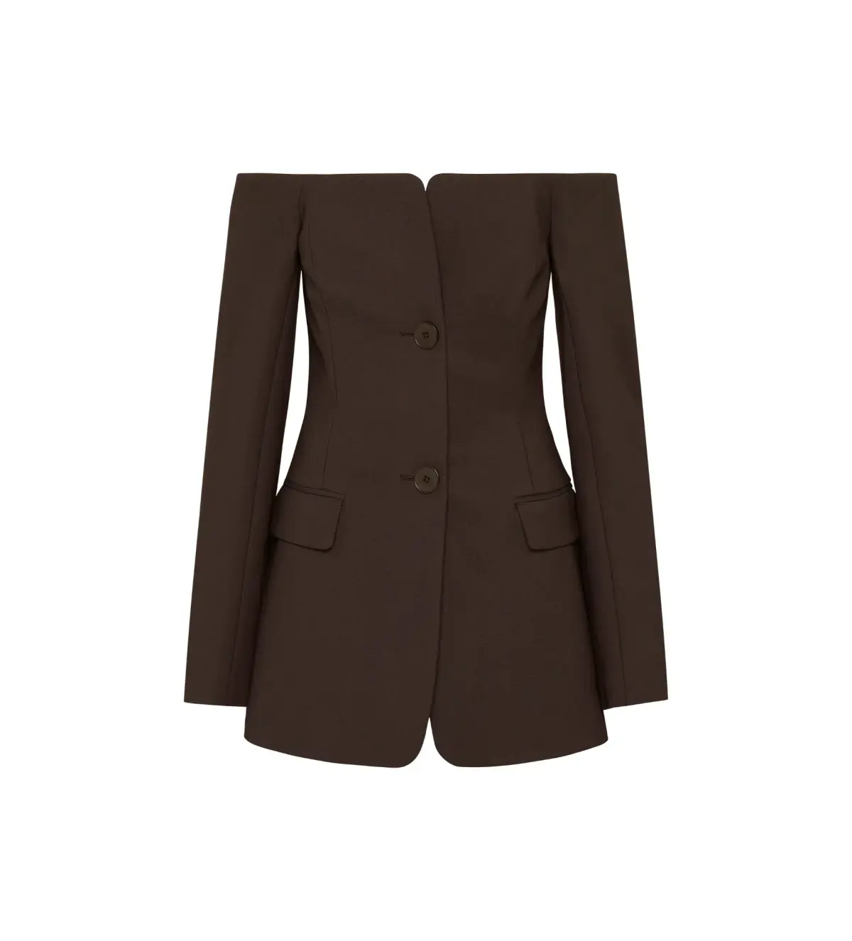 Sir the Label Sandrine Tailored Mini Dress Chocolate Size 1 AU 8 - Image 7