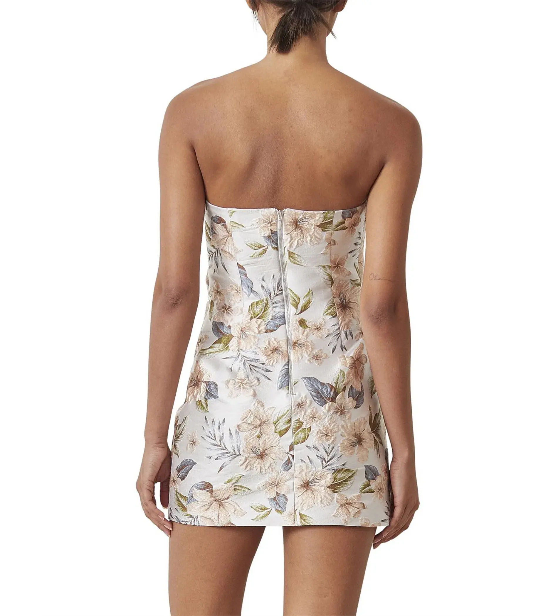 Bec & Bridge Fleurette Jacquard Mini Dress Floral Size AU 8 - Image 6
