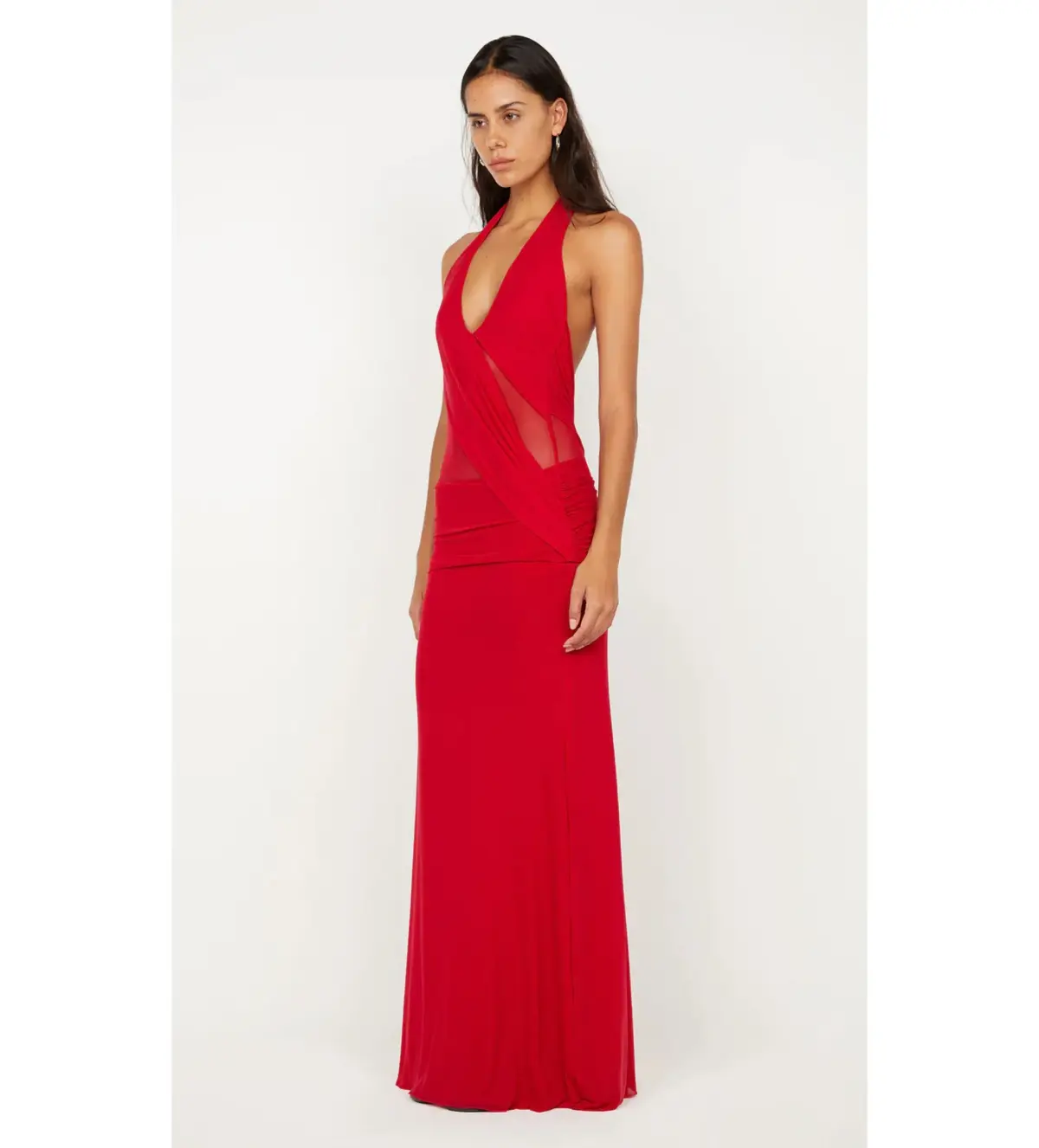 Bec & Bridge Deija Halter Maxi Dress Strawberry Size AU 8 - Image 3