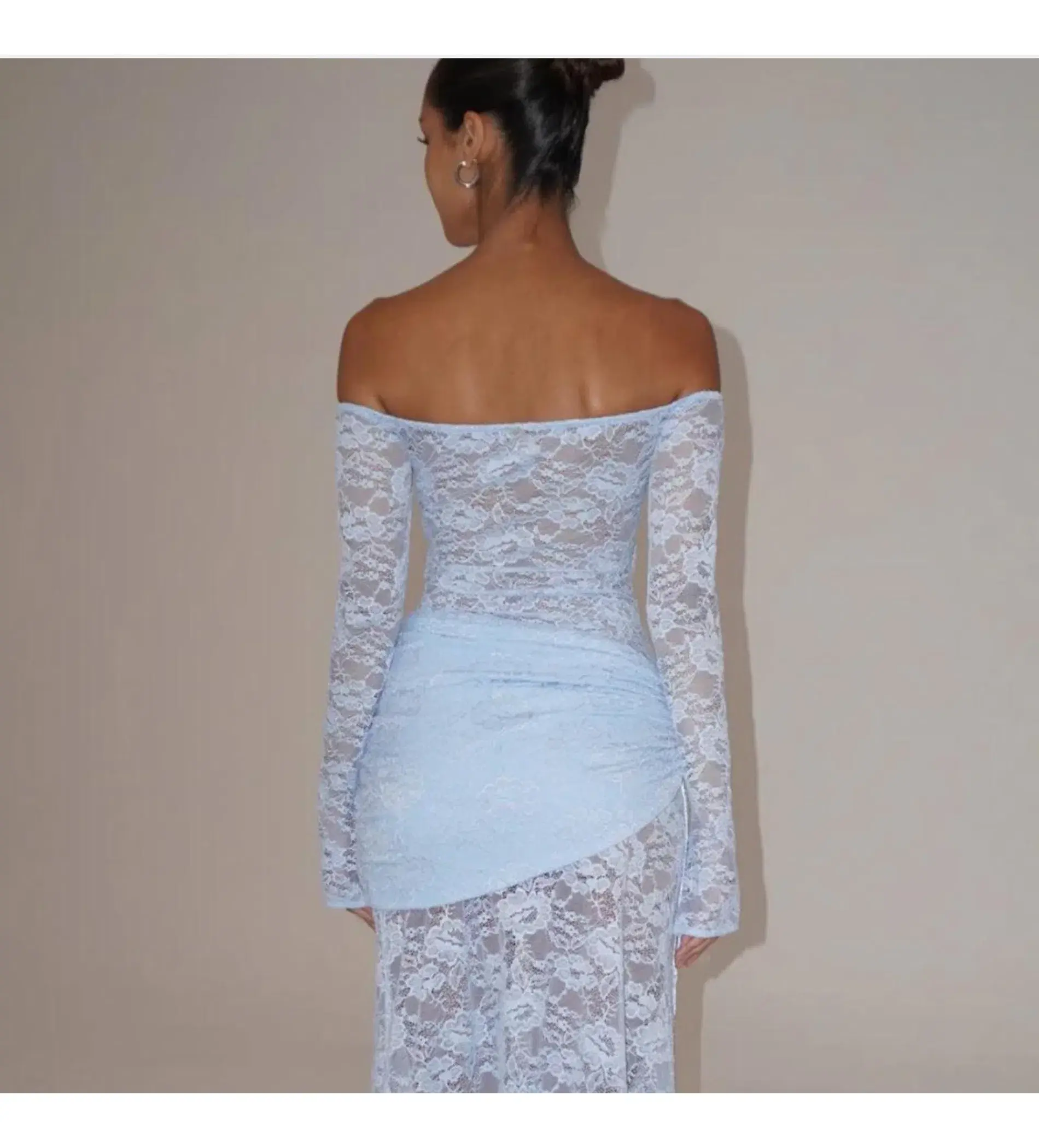 Deconduarte Christiana Maxi Dress Powder Blue Size AU 6 - Image 6