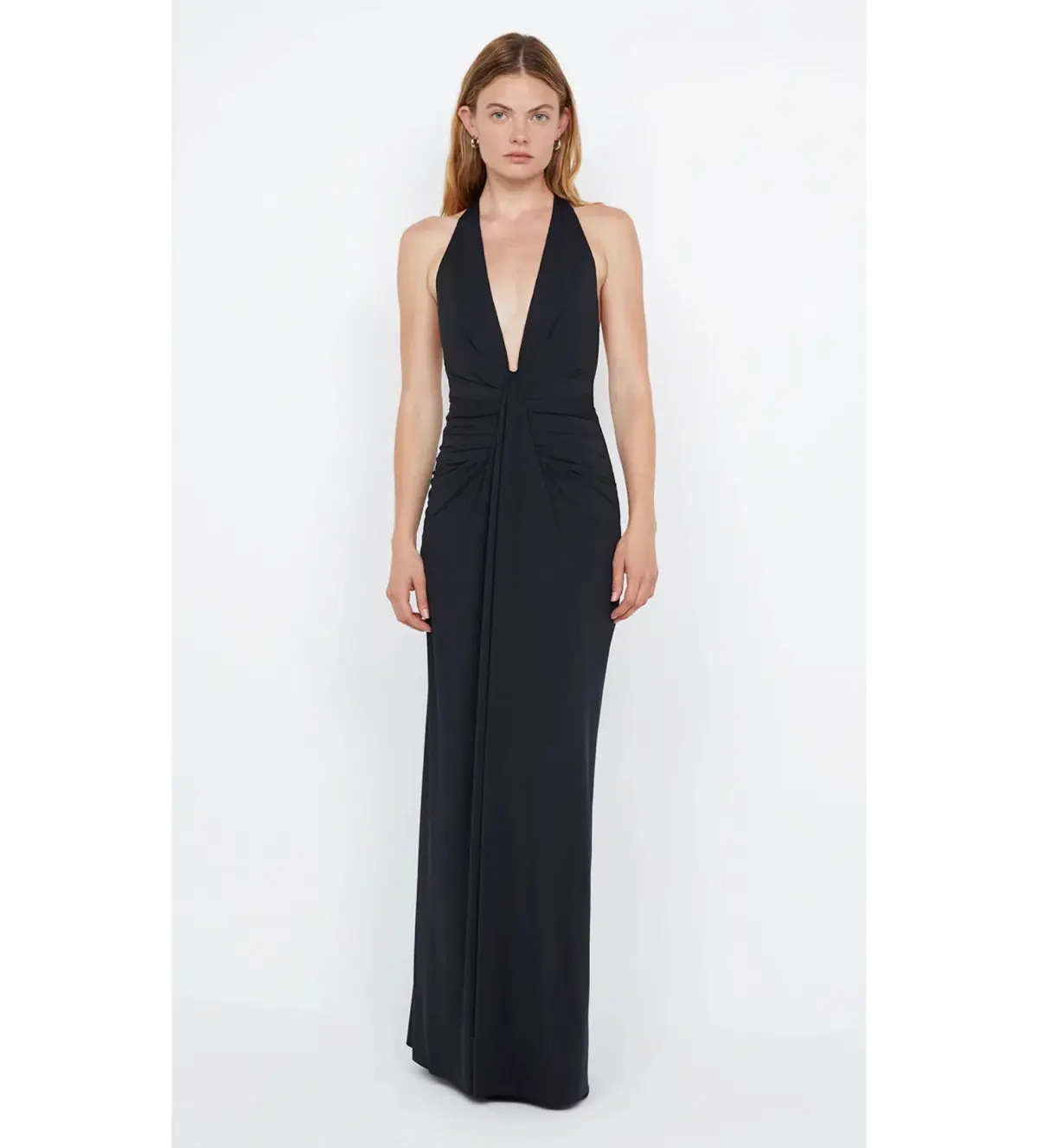 Bec & Bridge Tillie Drape Maxi Dress Black Size AU 8 - Image 1
