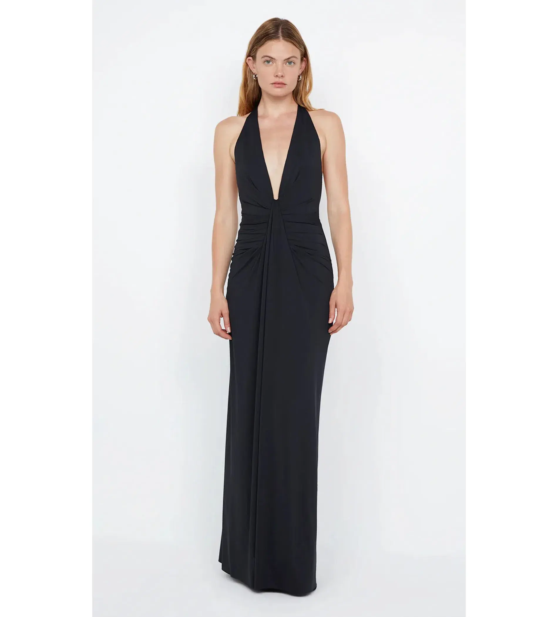 Bec & Bridge Tillie Drape Maxi Dress Black Size AU 8 - Image 1