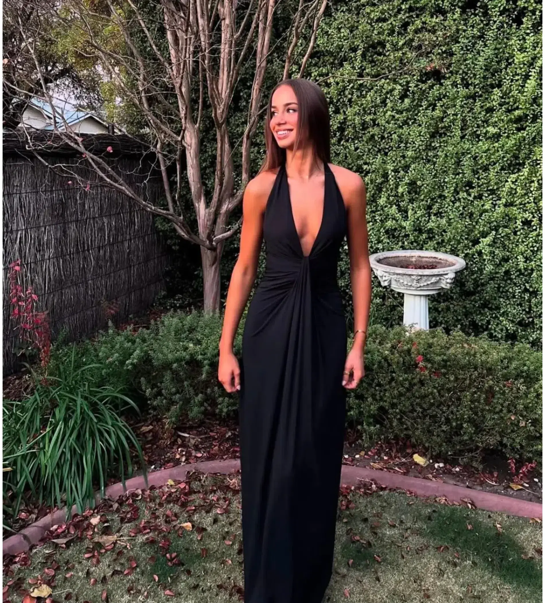 Bec & Bridge Tillie Drape Maxi Dress Black Size AU 8 - Image 4