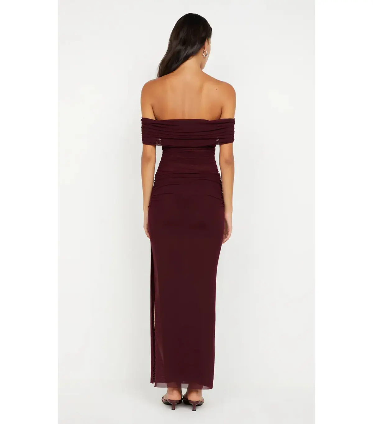 Bec & Bridge Poppy Gathered Maxi Dress Plum Size AU 6 - Image 2
