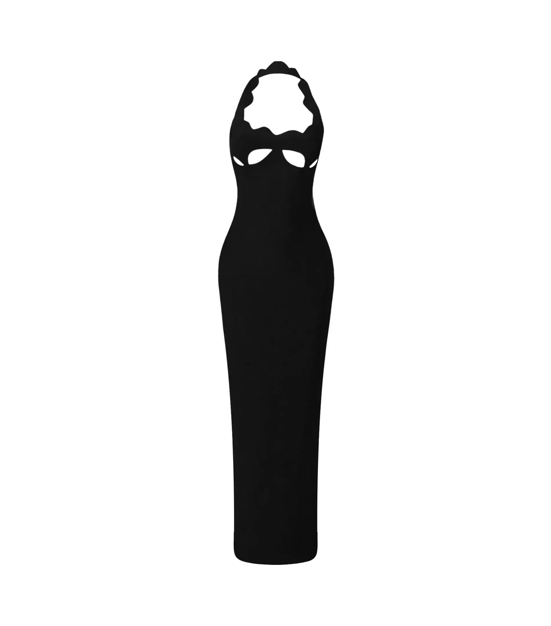 YG Collection Gianna Halter Maxi Gown Black Size AU 8 - Image 3