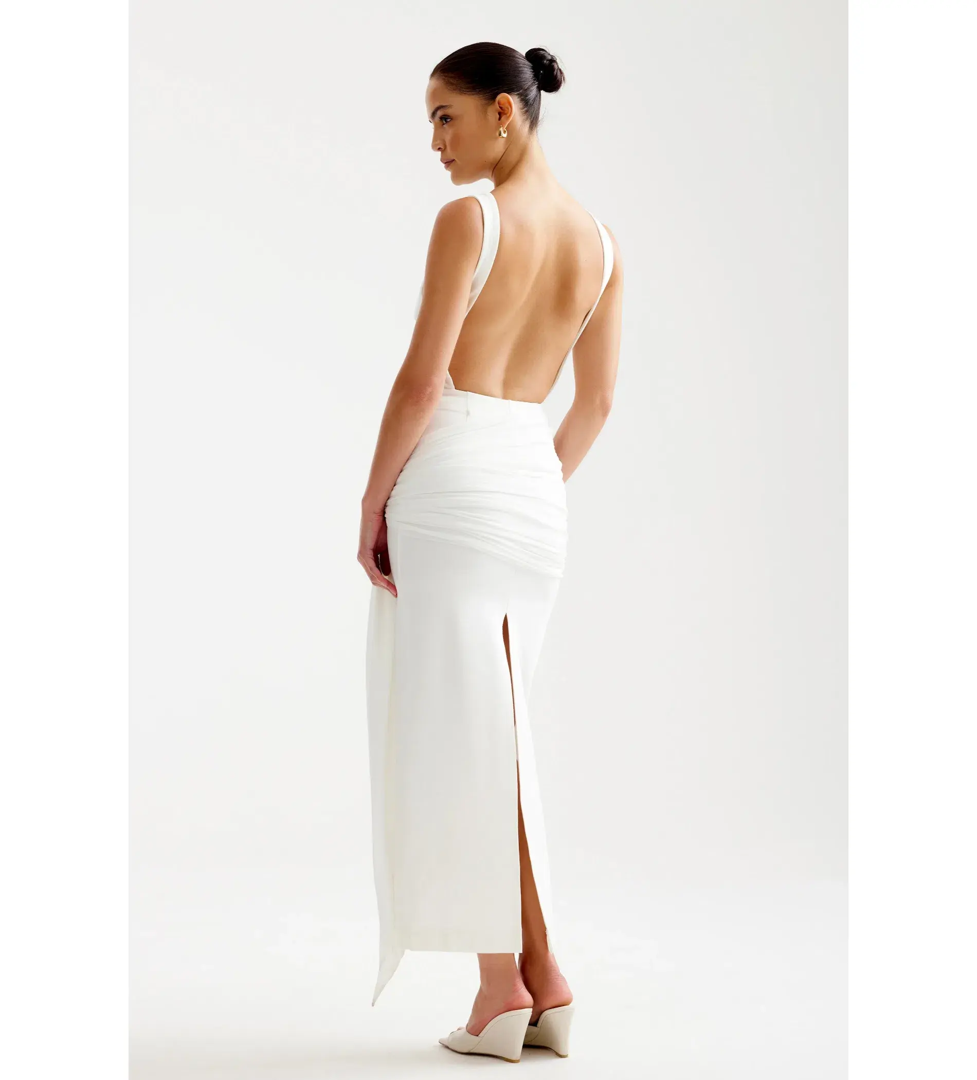 Lexi Elara Midi Dress Ivory Size AU 12 - Image 3