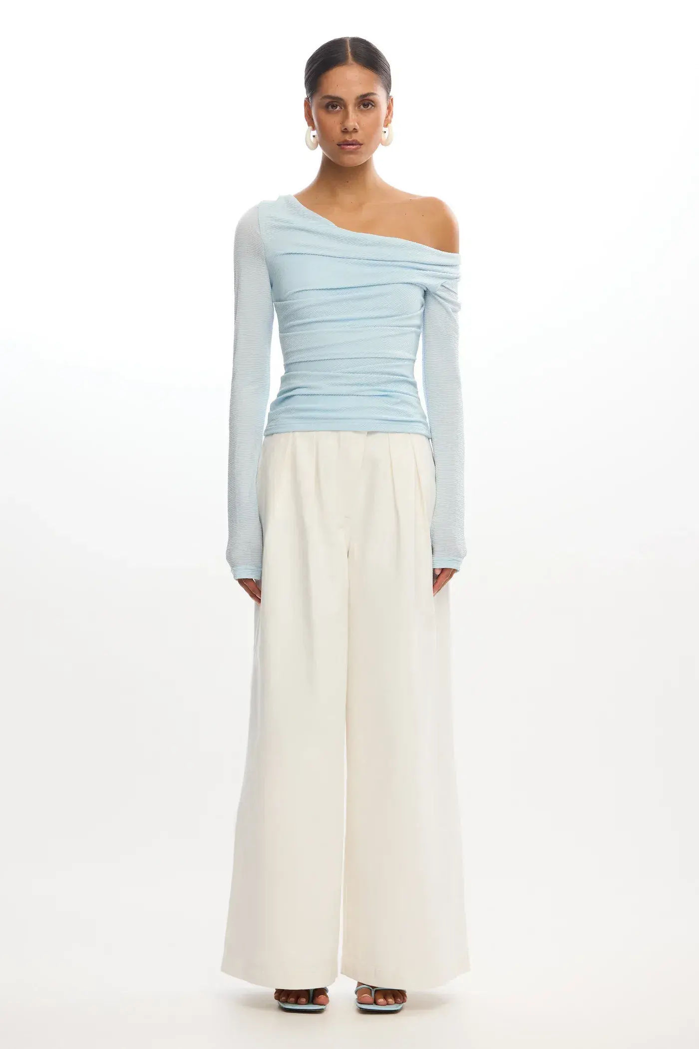 Significant Other Lex Long Sleeve Top Blue Size 8 - Image 1