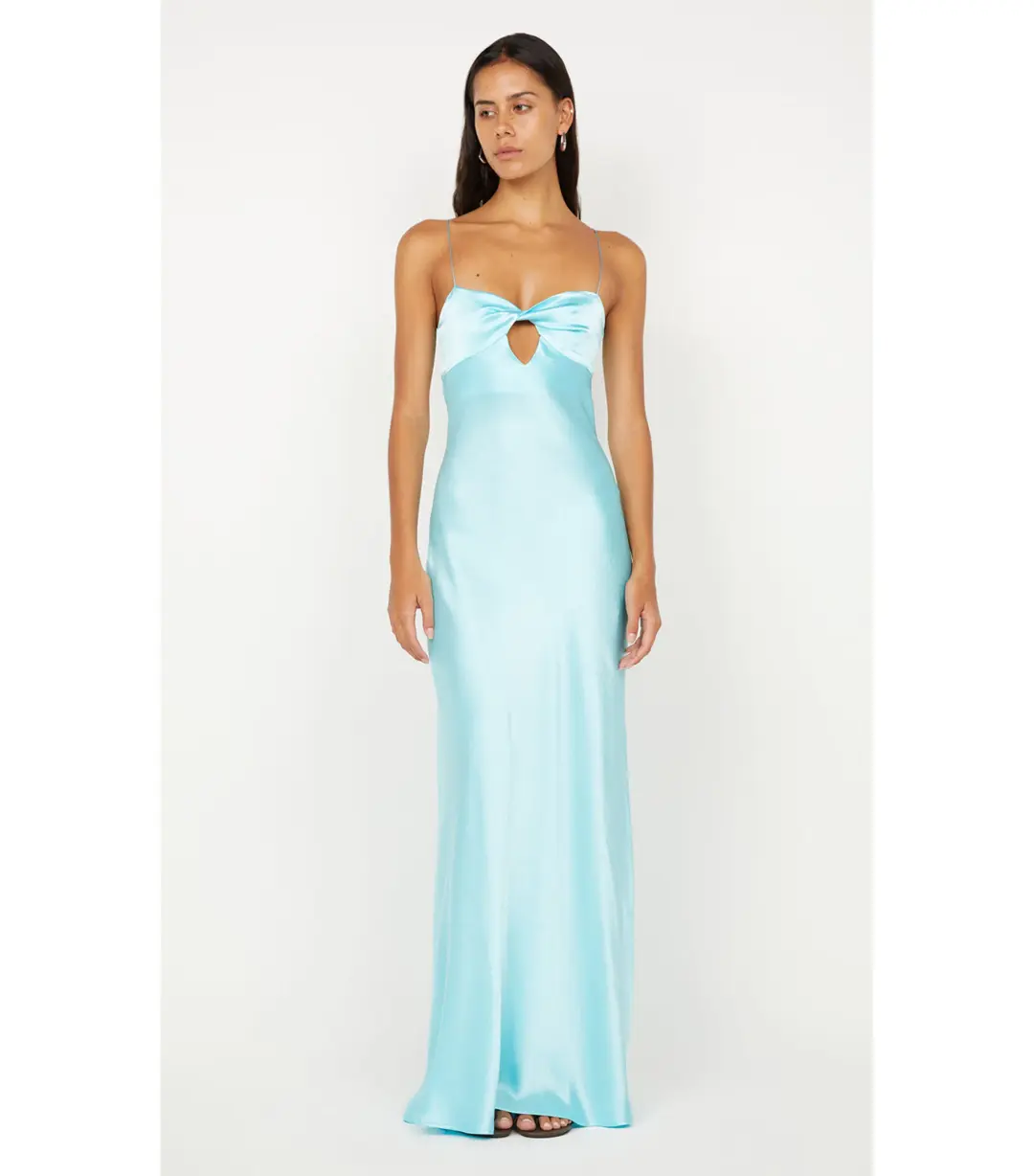 Bec & Bridge Cinder Twist Maxi Dress in Turquoise Size S / AU 8 for rent on The Volte - main image