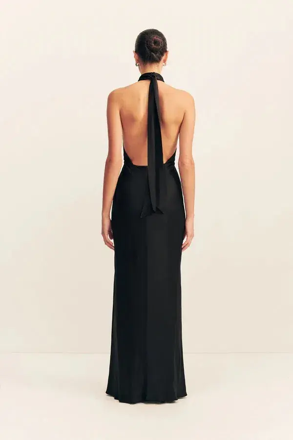 Shona Joy Agnes Halter Neck Maxi Dress Black Size AU 6 - Image 4