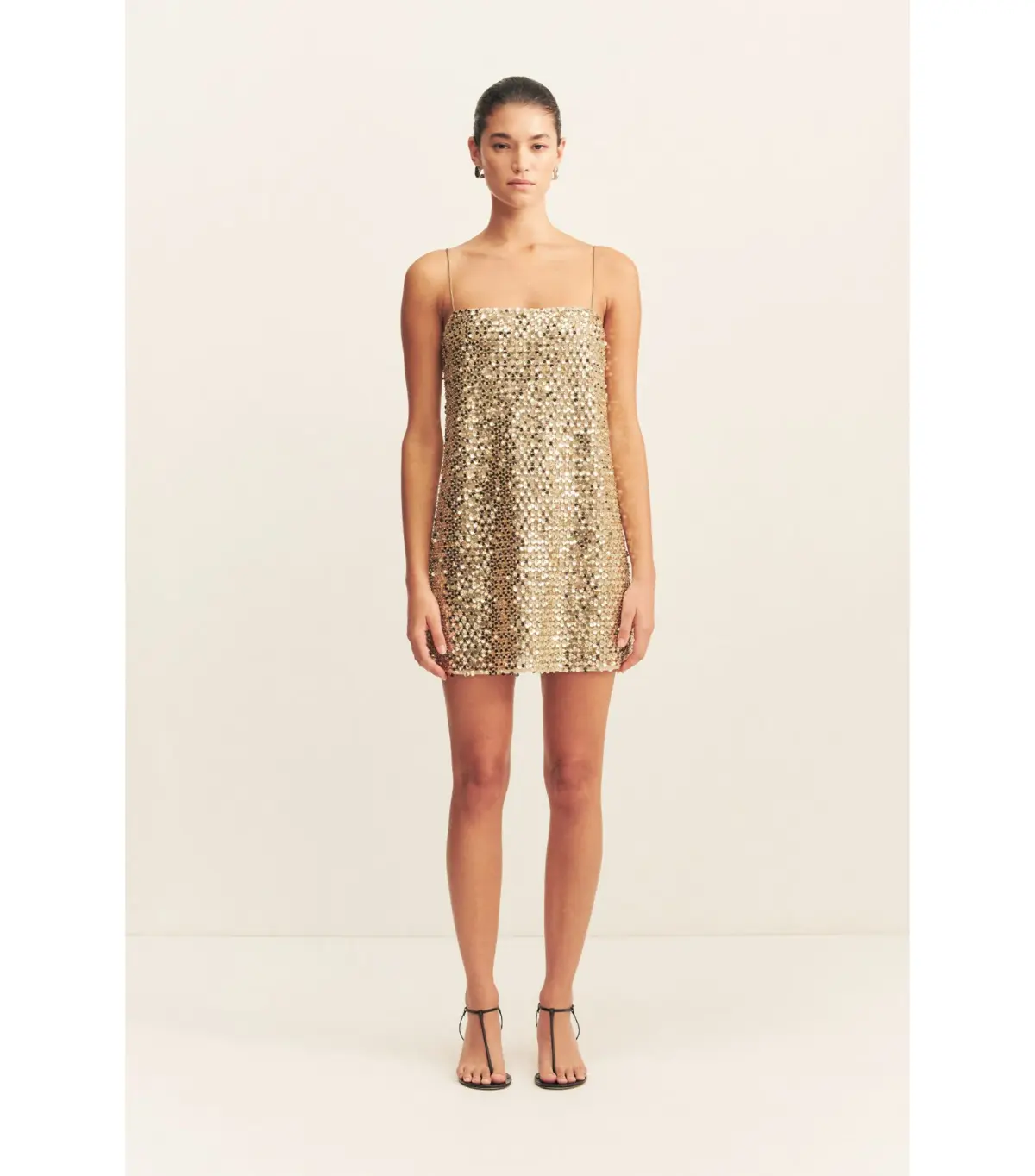 Shona Joy Bria Mini Dress in Gold Size AU 6 - Image 1