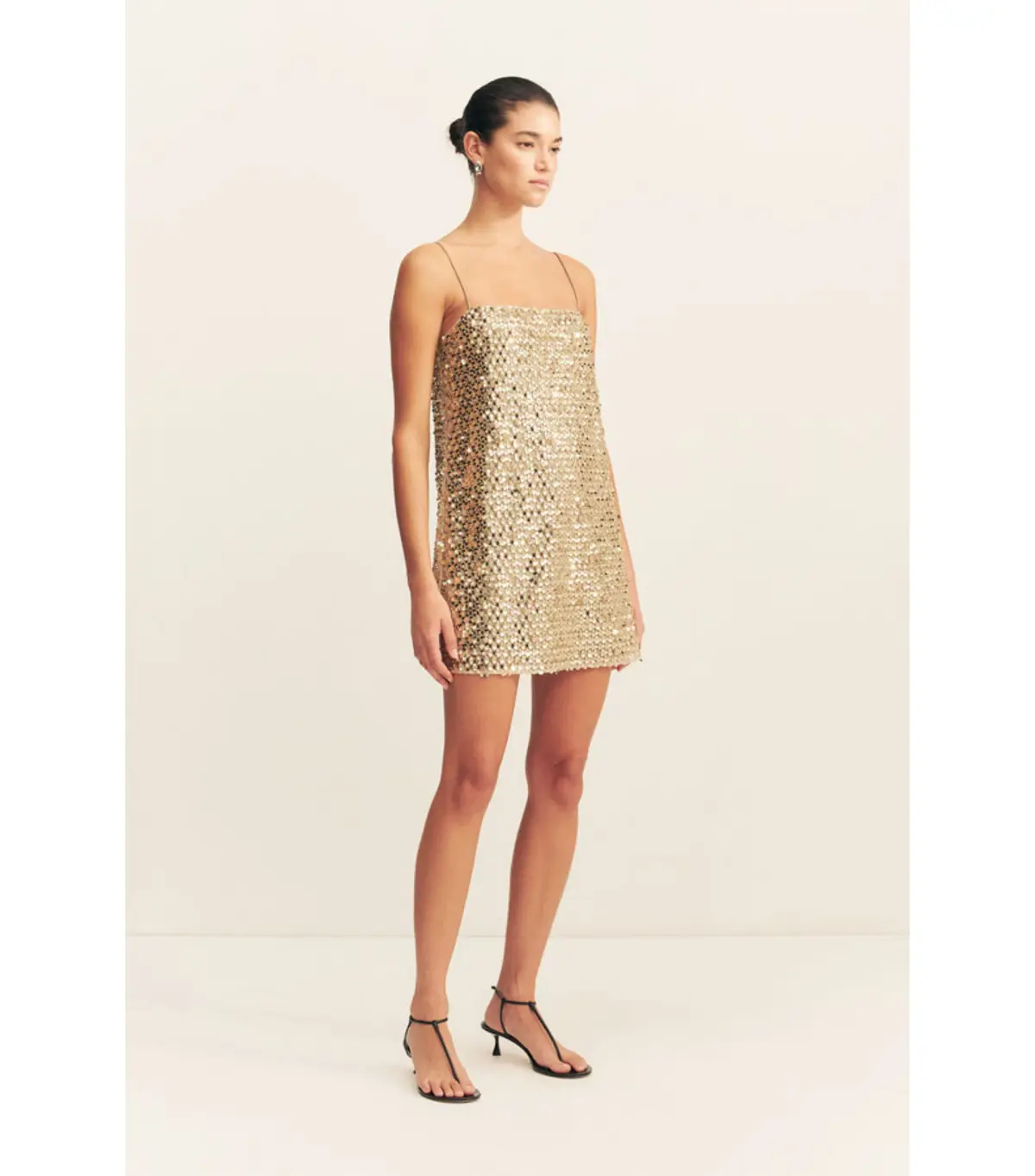 Shona Joy Bria Mini Dress in Gold Size AU 6 - Image 3