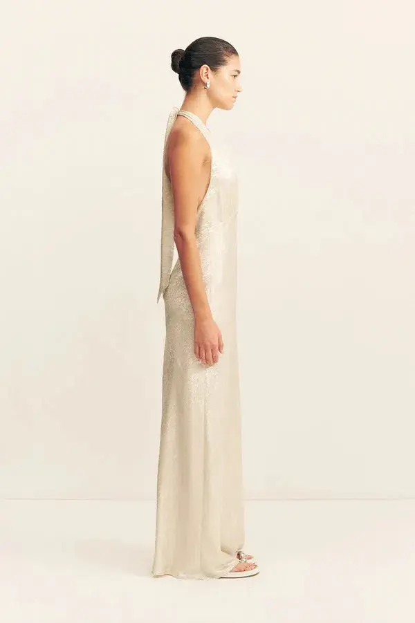 Shona Joy Calder Halter Neck Maxi Dress Bubbly Size 6 - Image 4