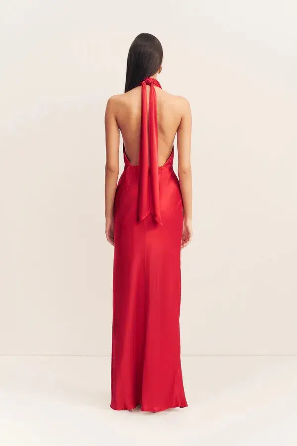Shona Joy Tatum Halter Neck Maxi Dress in Grenadine Size AU8 - Image 5