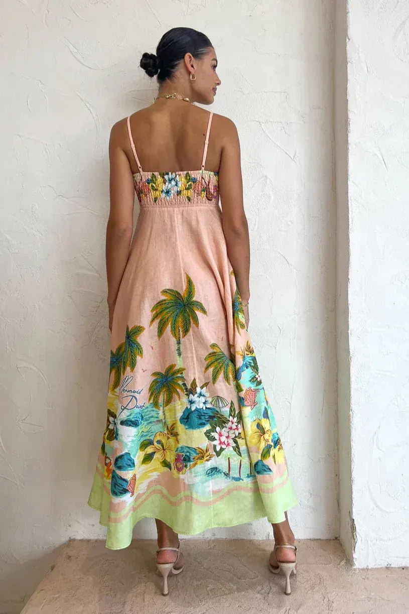 Alemais Mermaid Point Sundress Multi Print Size 8 - Image 3