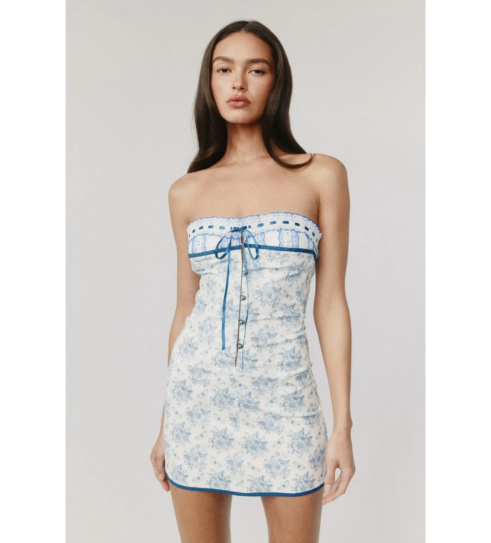 With Jean Sabrin Mini Dress Toile Papillon Size S AU 8 - Image 6