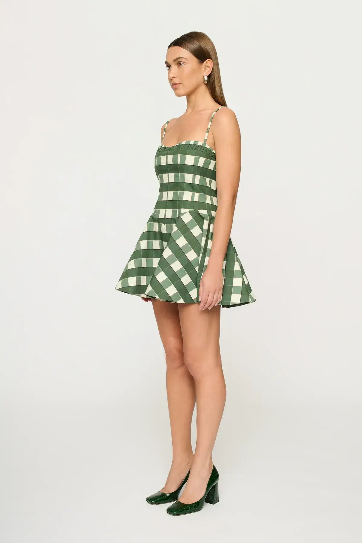 Clea Green Georgia Mini Dress in Green Size S / AU 8 - Image 2