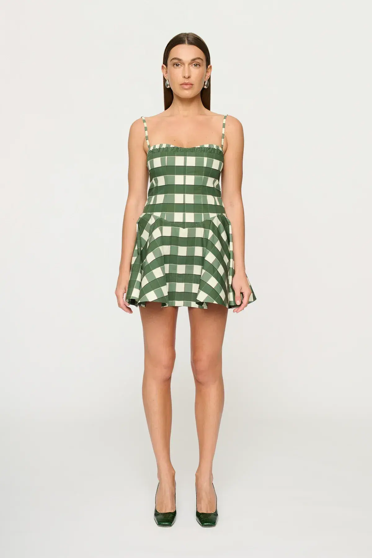 Clea Green Georgia Mini Dress in Green Size S / AU 8 - Image 1