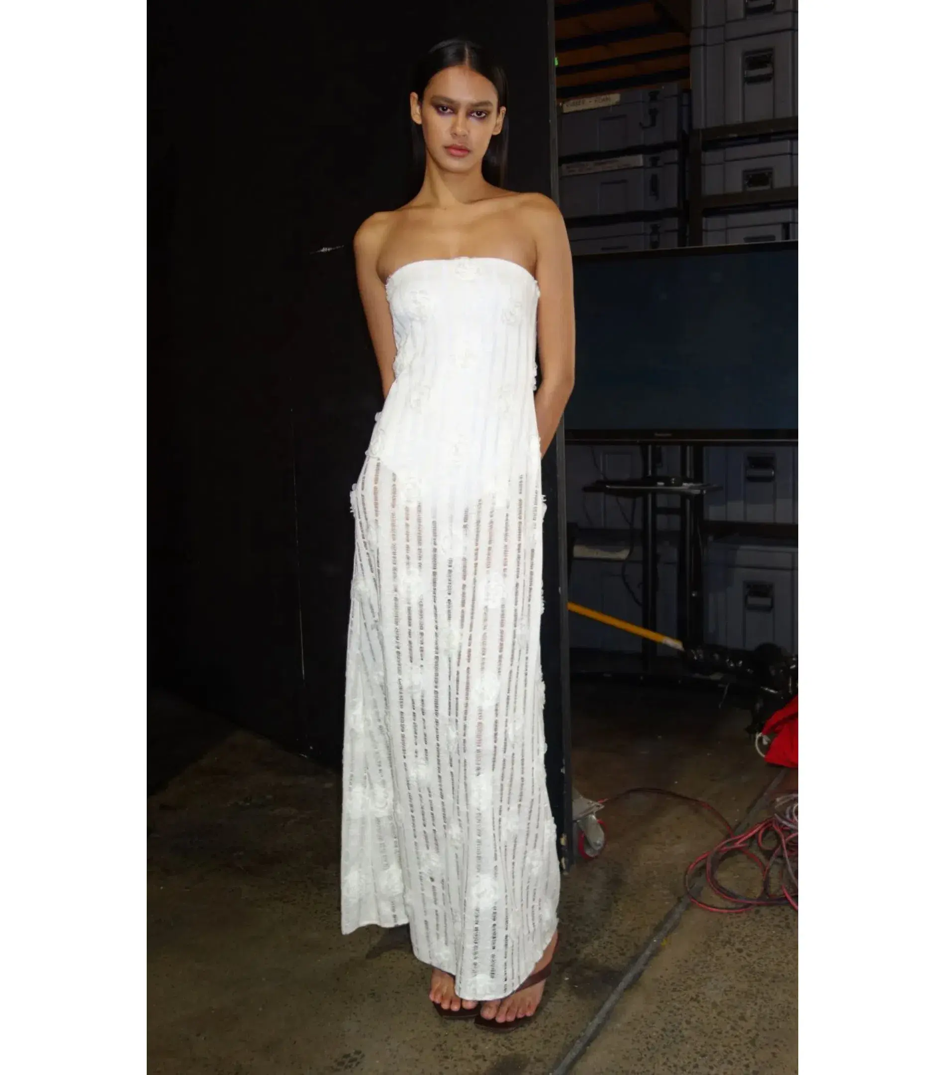 Bec & Bridge Amelie Strapless Maxi Dress in Ivory Size AU 12 - Image 1