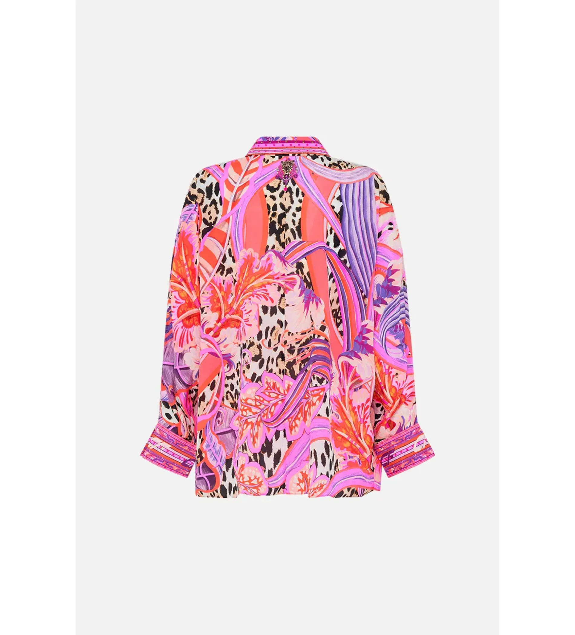 Camilla Viola Vintage Wing Collar Blouse Size XL AU 16 and Tuck Front Pant Size XXL AU 18 Set Multi Print - Image 10