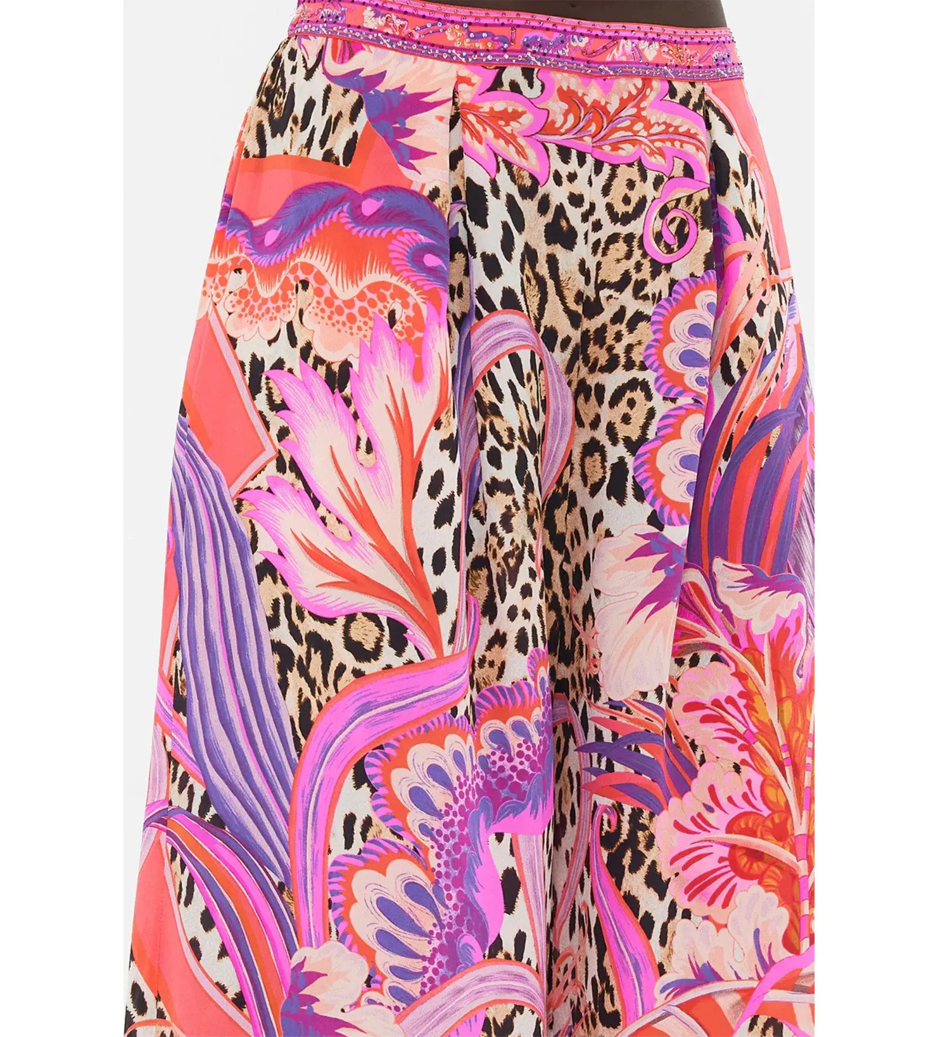 Camilla Viola Vintage Wing Collar Blouse Size XL AU 16 and Tuck Front Pant Size XXL AU 18 Set Multi Print - Image 8