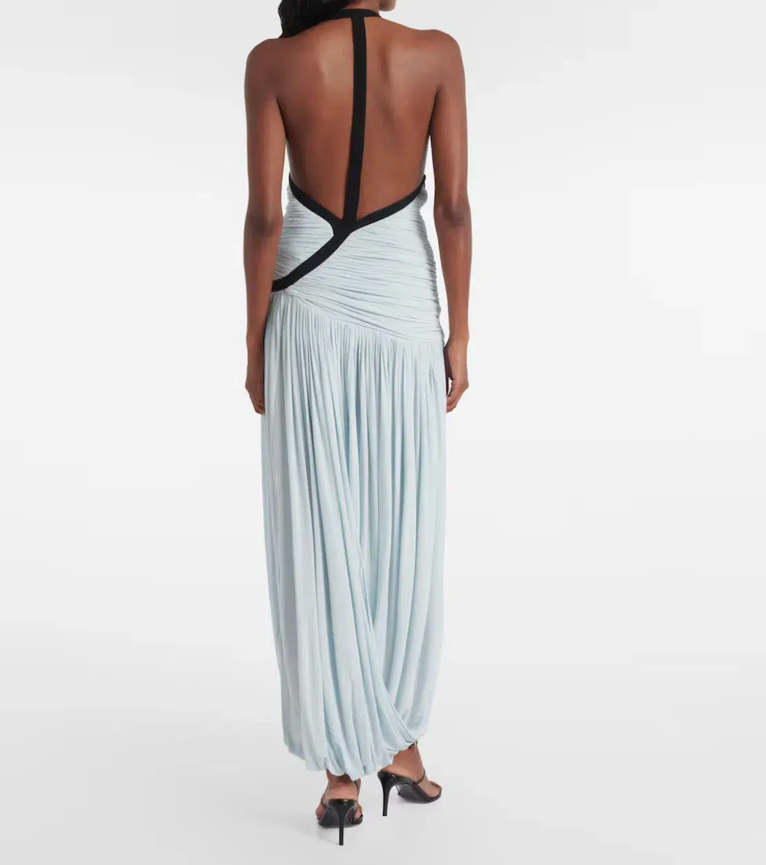 Christopher Esber Suspended Ruched Jersey Maxi Dress Size 8 - Image 2