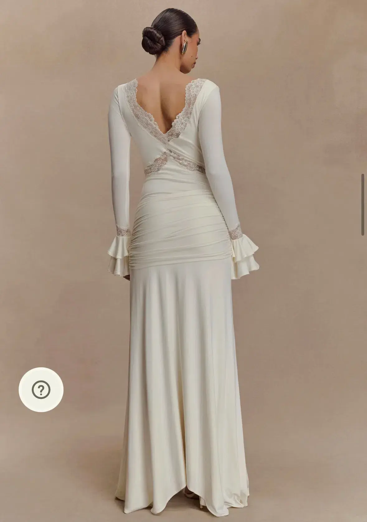 Meshki Electra Slinky Lace Maxi Dress Ivory Size 12 - Image 2