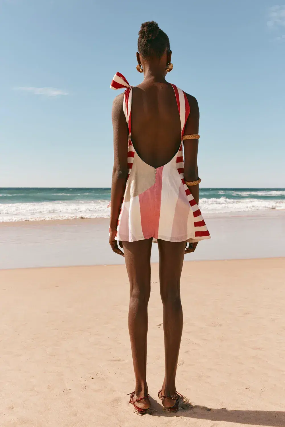 Zaco Carmen Dress Estivo Abstract Multi Print Size 14 for rent on The Volte - main image