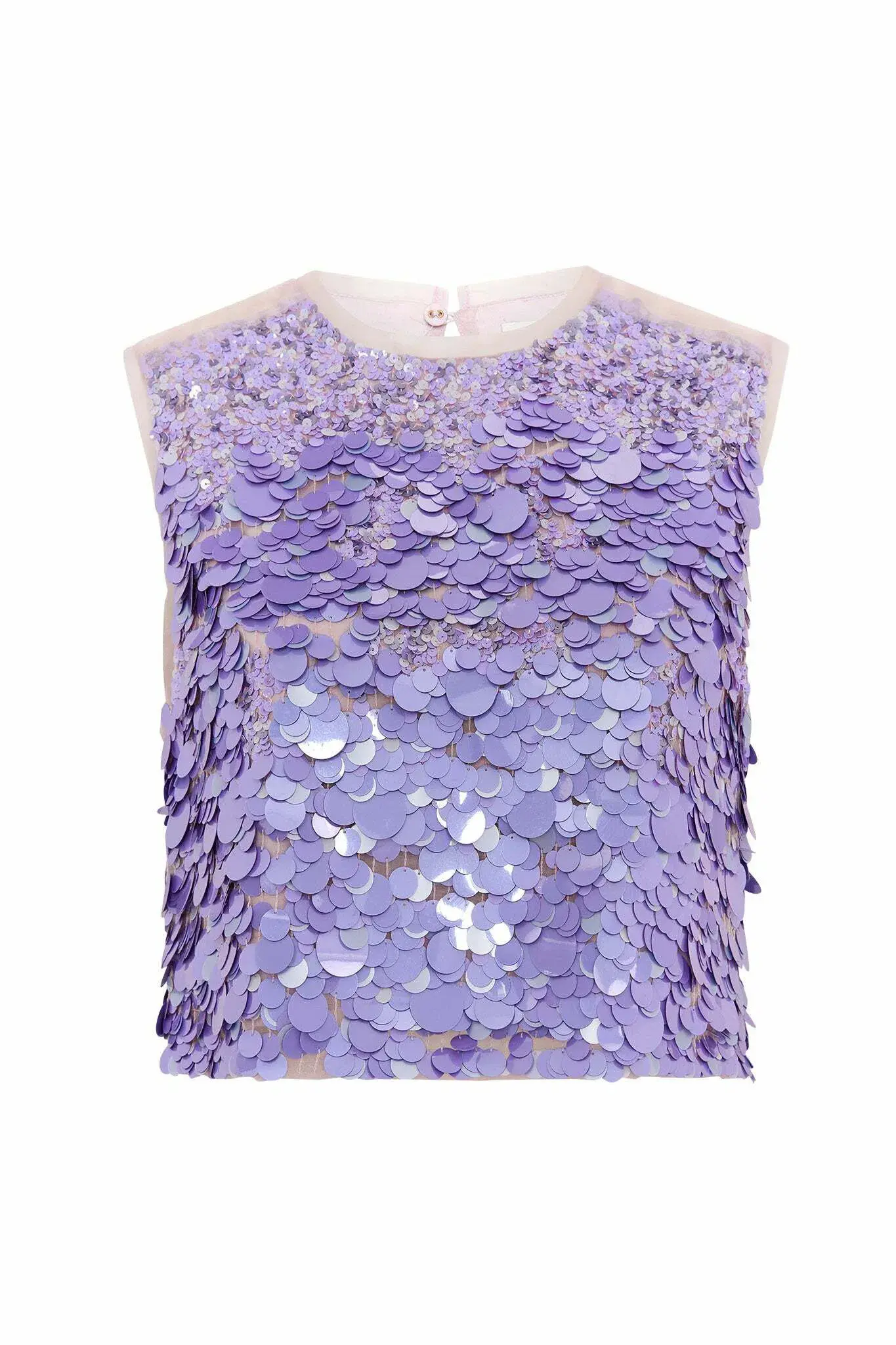 Aje Celeste Sequin Shell Top and Cherie Sequin Skirt Set Purple Size 8 - Image 4